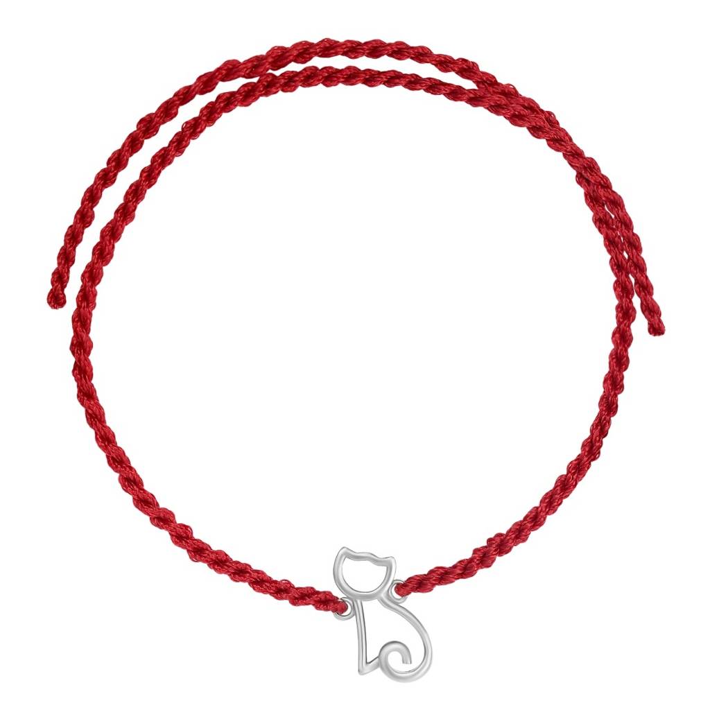 Whiskers And Love Rhodium-Plated Sterling Silver Rakhi For Kids : RKH-10032-R