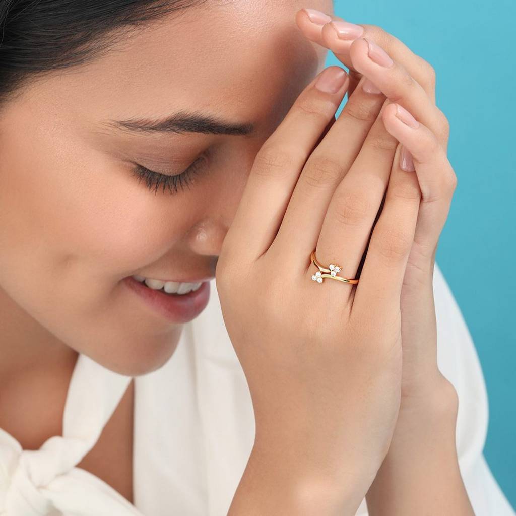 Cz Gold Plated 925 Sterling Silver Ring : RNG-40321-G