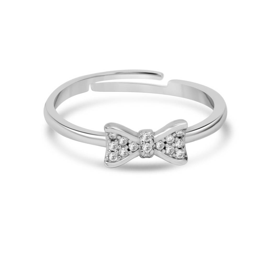Sparkling Bloom Rhodium Plated 925 Sterling Silver Ring : RNG-40391-R