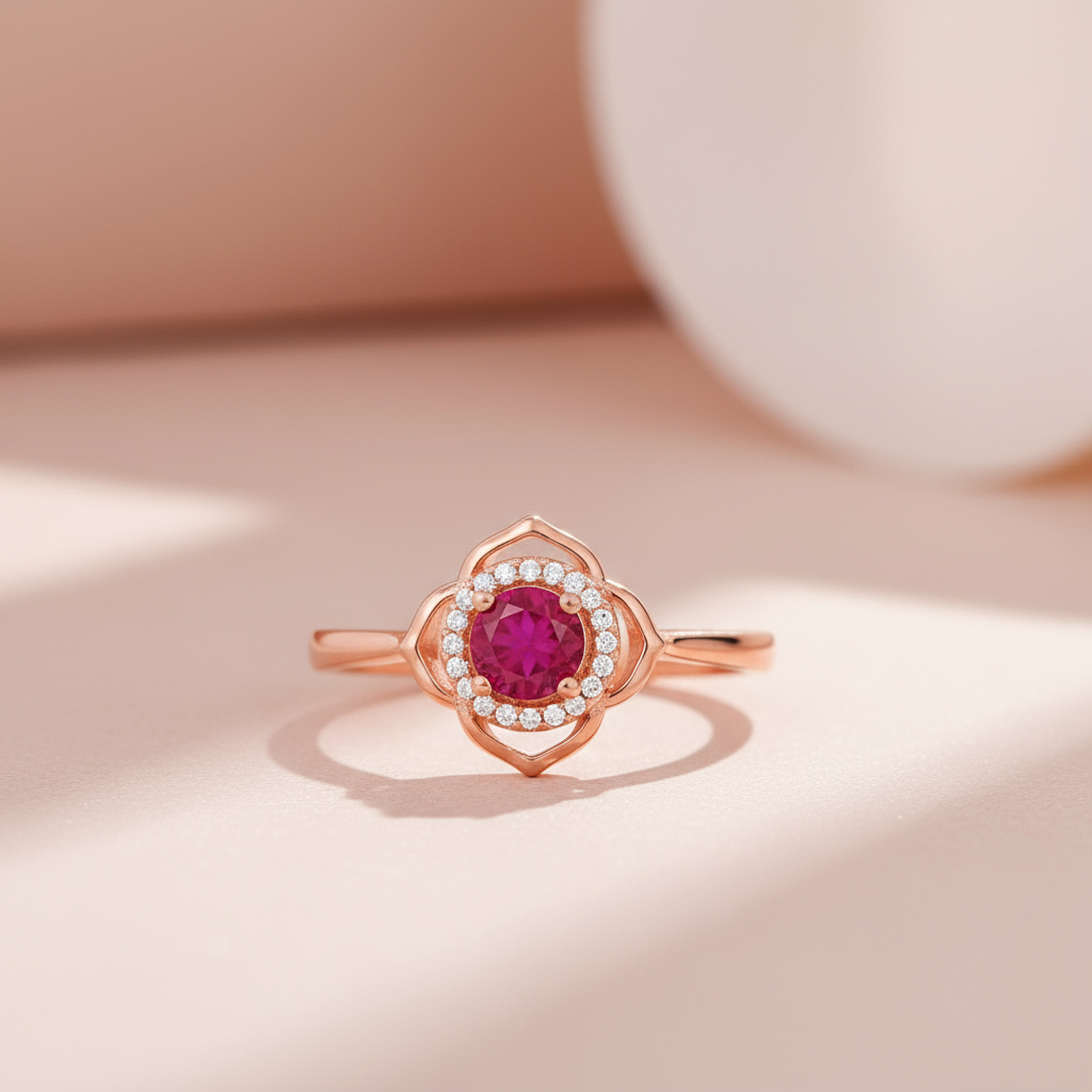 The First Blush Promise Rose Gold Plated Ring (Adjustable) : RNG-40442-RG