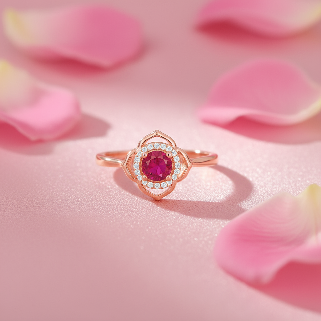 The First Blush Promise Rose Gold Plated Ring (Adjustable) : RNG-40442-RG