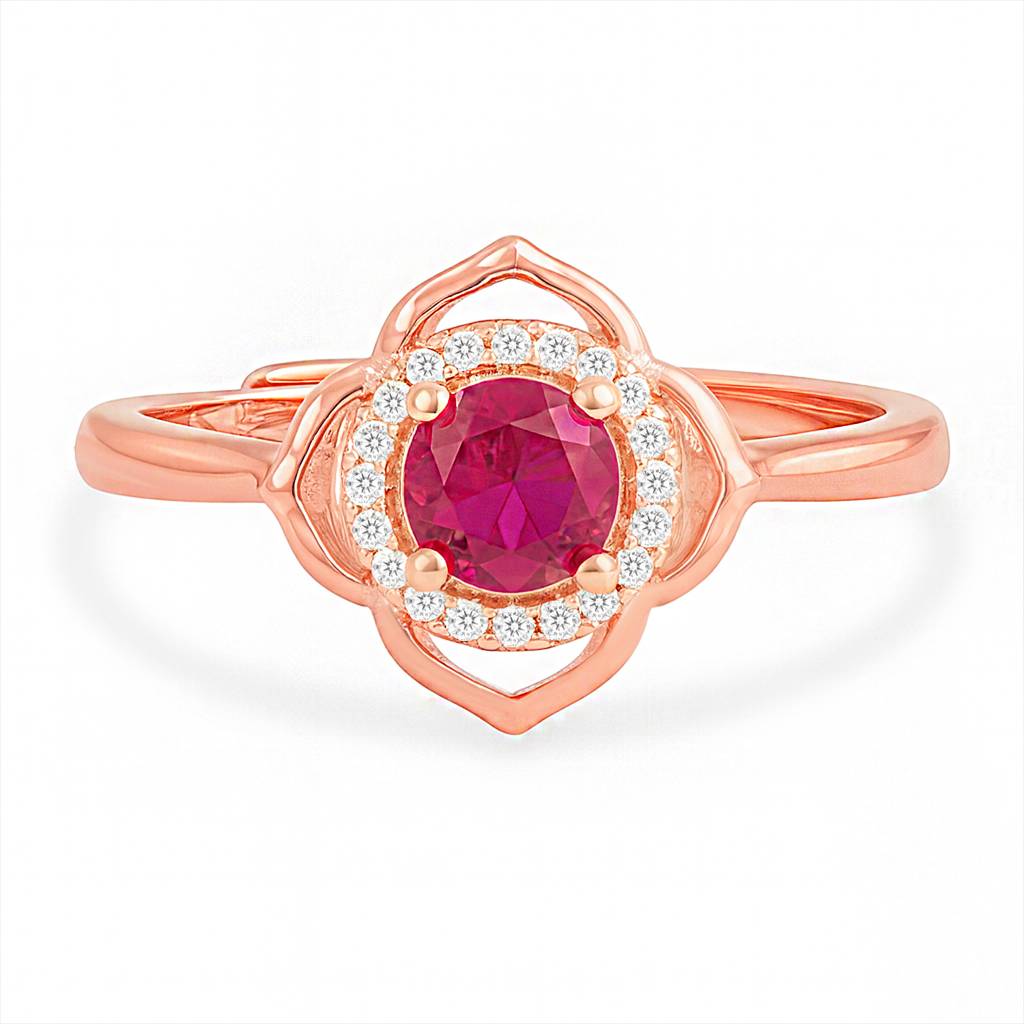 The First Blush Promise Rose Gold Plated Ring (Adjustable) : RNG-40442-RG