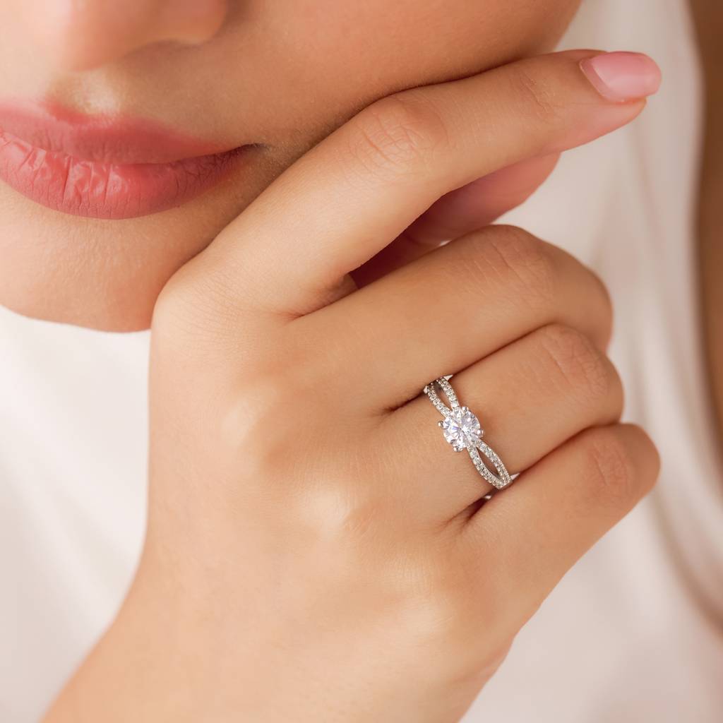 Promise Of Forever Solitaire Rhodium Plated Ring (Adjustable) : RNG-40446-R