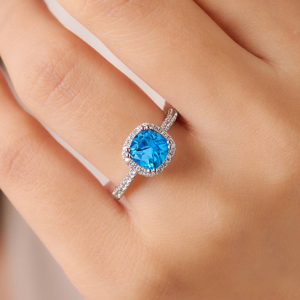 Deep Sea Love Rhodium Plated Ring (Adjustable) : RNG-40448-R