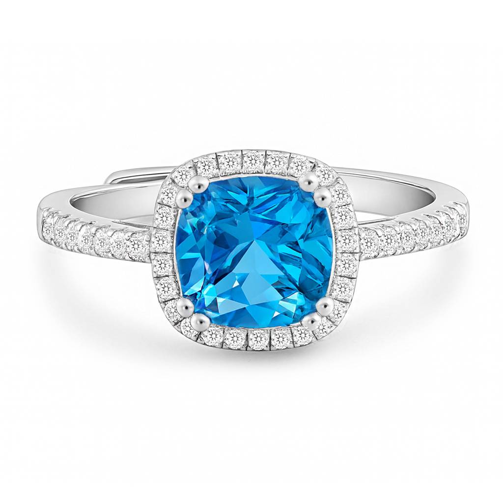 Deep Sea Love Rhodium Plated Ring (Adjustable) : RNG-40448-R