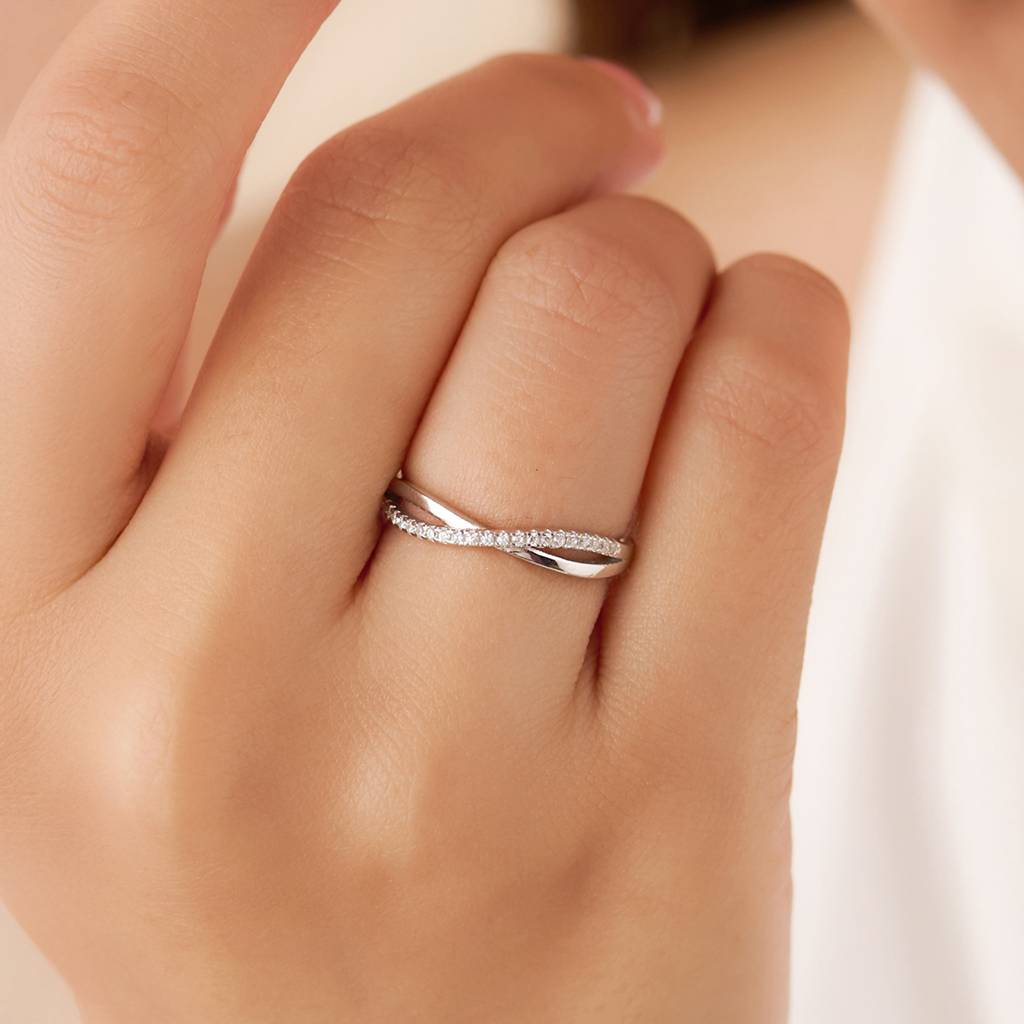 Infinity Promise Of Love Rhodium Plated Ring (Adjustable) : RNG-40457-R