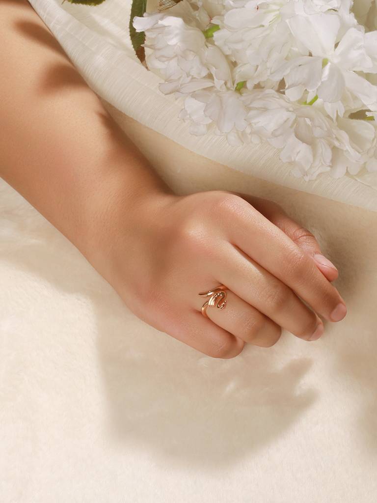 Set Of 4 Gold Plated Adjustable Rings : RNG-JS24-80092