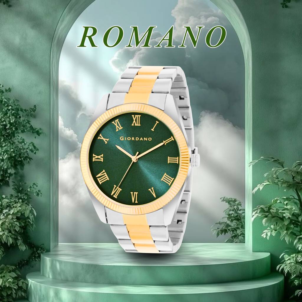 Giordano Classic Formal Analog Watch For Men With Stainless Steel Strap And Roman Numeric Indices -Gz-50112 : GZ-50112-88