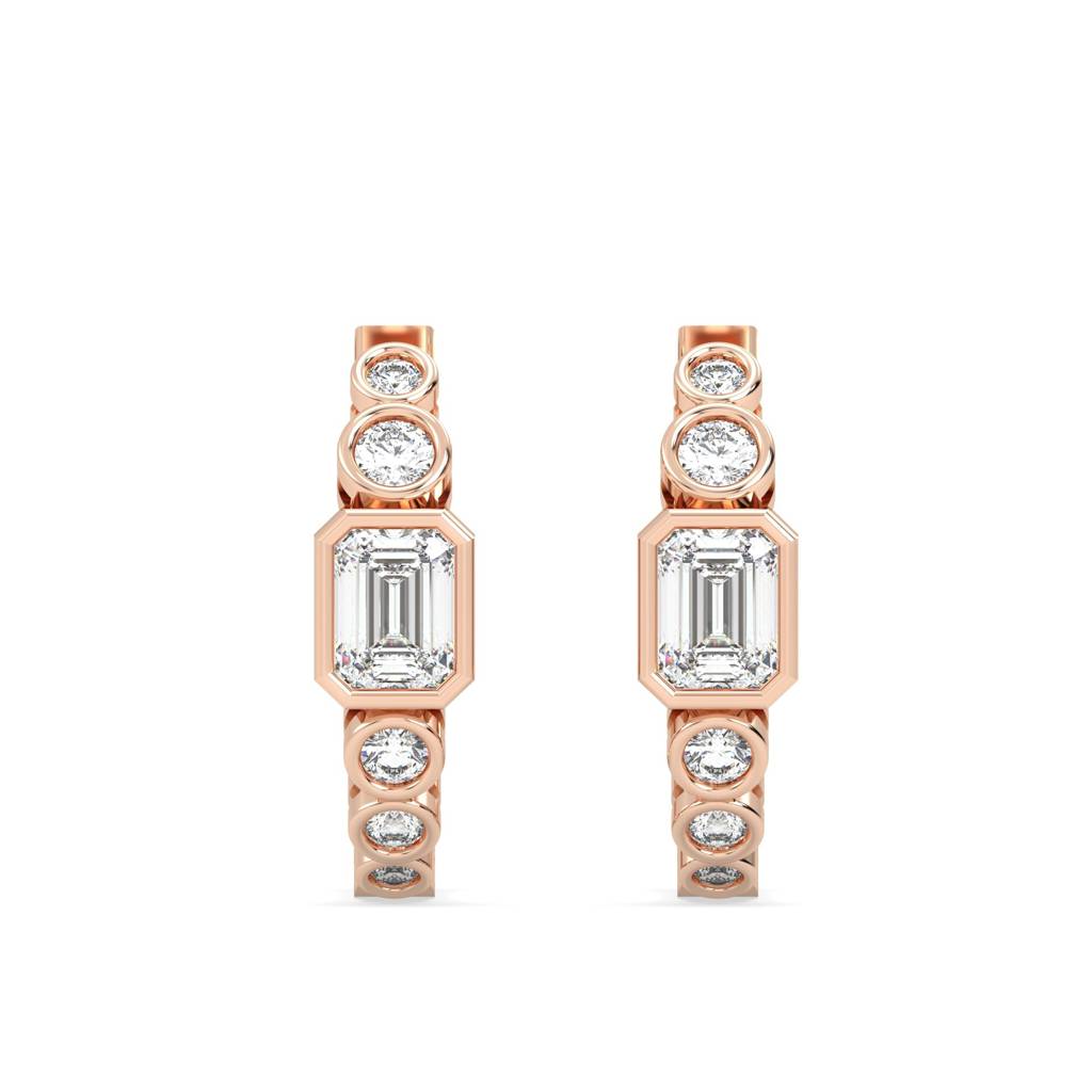Dual Hoop Earrings : SFJ0525SDER-039