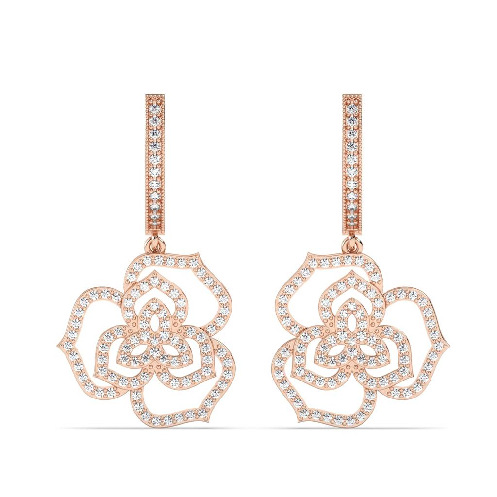 Rosey Round Drop Earrings : SFJ0525SDER-036