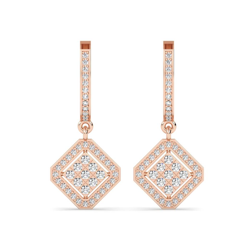 Rhombus Drop Earrings : SFJ0525SDER-032