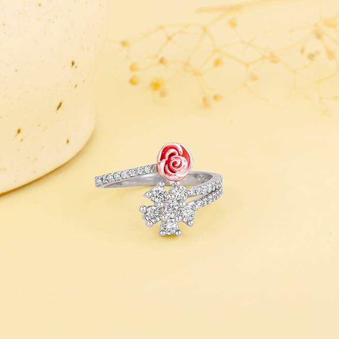 Giva 925 Silver Studded Rose Set Of Four| Gifts For Women And Girls | With Certificate Of  : R071PD02289ER02623BR0927