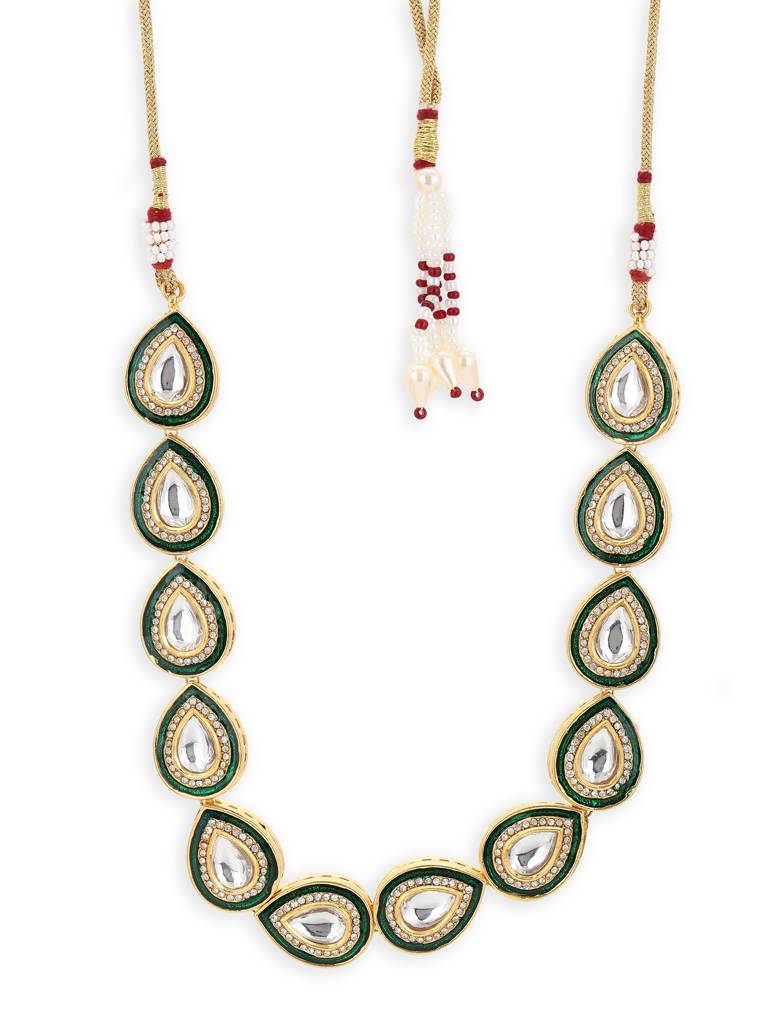 Dark Green Kundan Neckpiece : RRA22-10