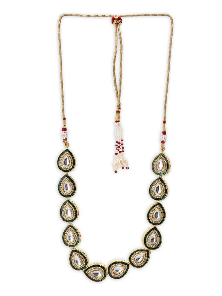 Dark Green Kundan Neckpiece : RRA22-10