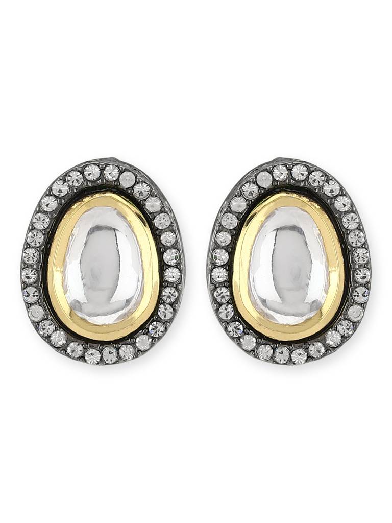 Dual Toned Kundan Studs : RRA22-19