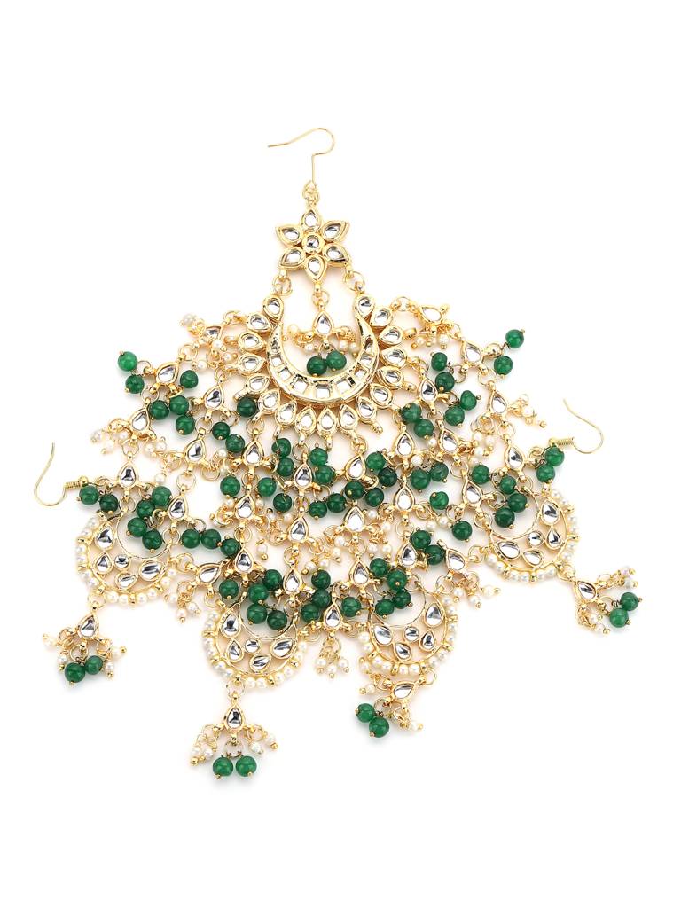 Kundan Maharani Emerald Beaded Passa : RRA22-24