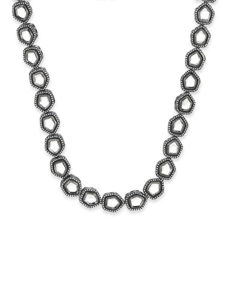 Black Brass Rhodium-Plated Necklace : RRA22-5