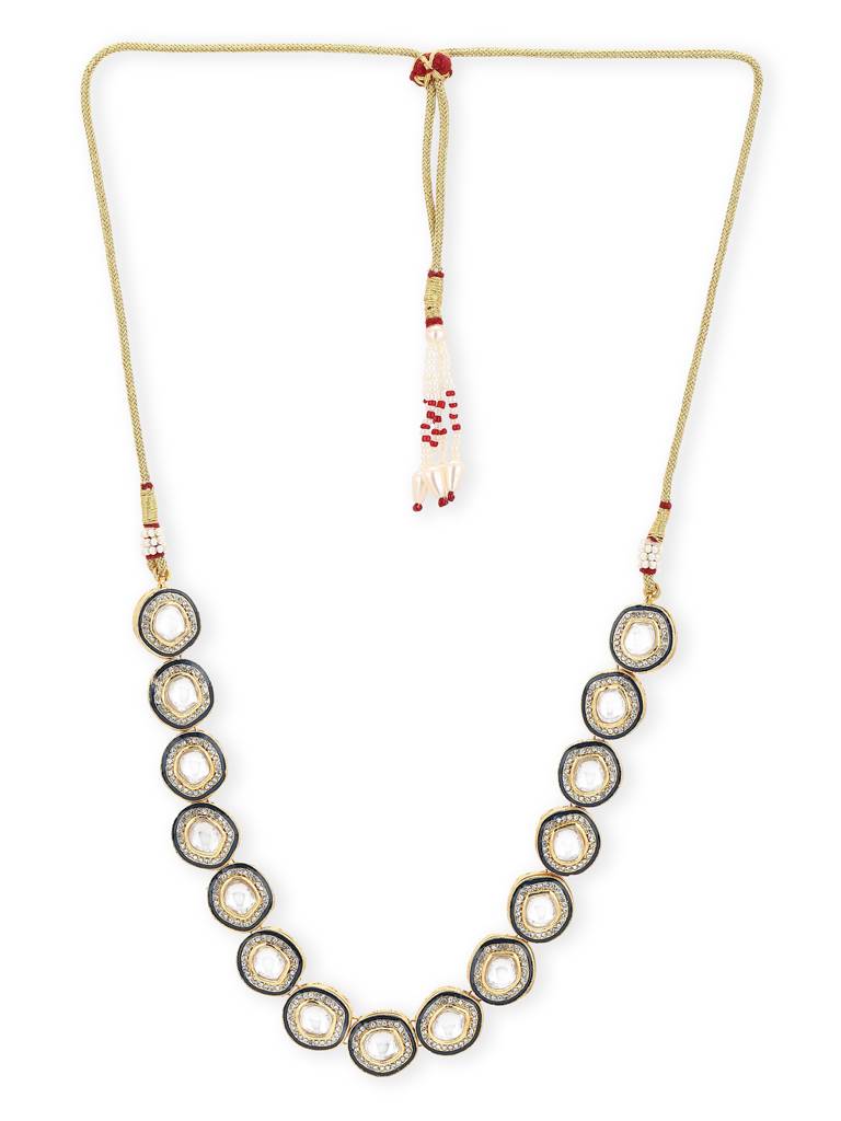 Navy Blue Kundan Neckpiece : RRA22-7