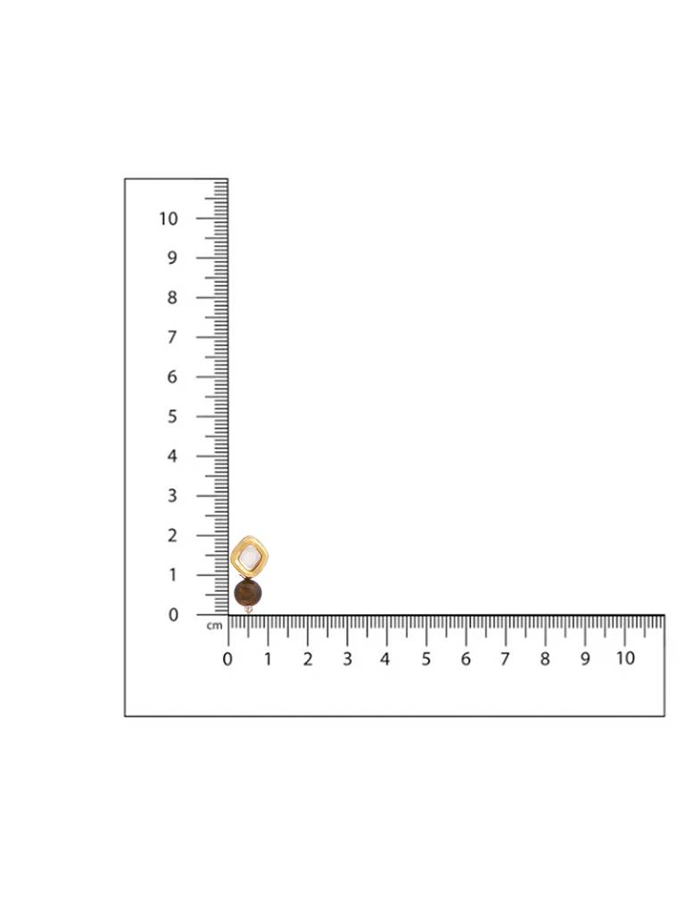 Tiger Eye Stone Kundan Studs : RRAUG25-23