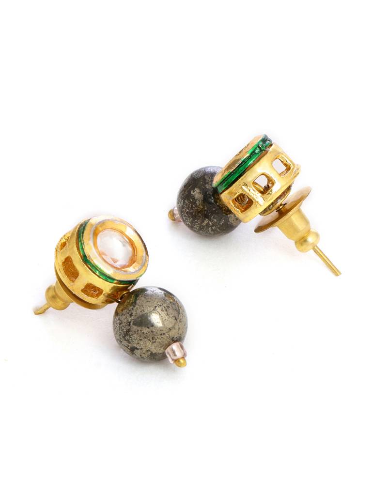 Pyrite Kundan Studs : RRAUG25-26