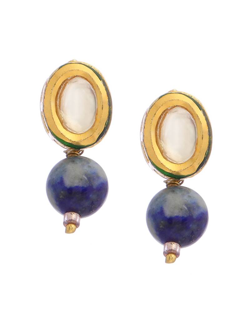 Lapis Lazuli Kundan Studs : RRAUG25-31