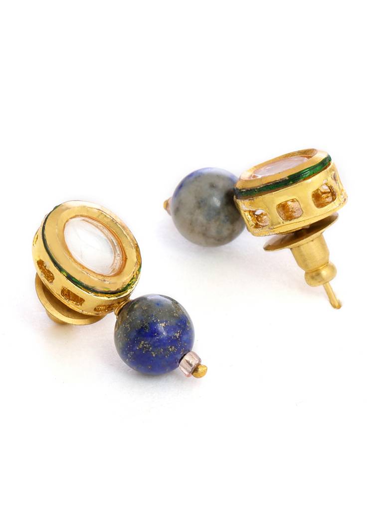 Lapis Lazuli Kundan Studs : RRAUG25-31