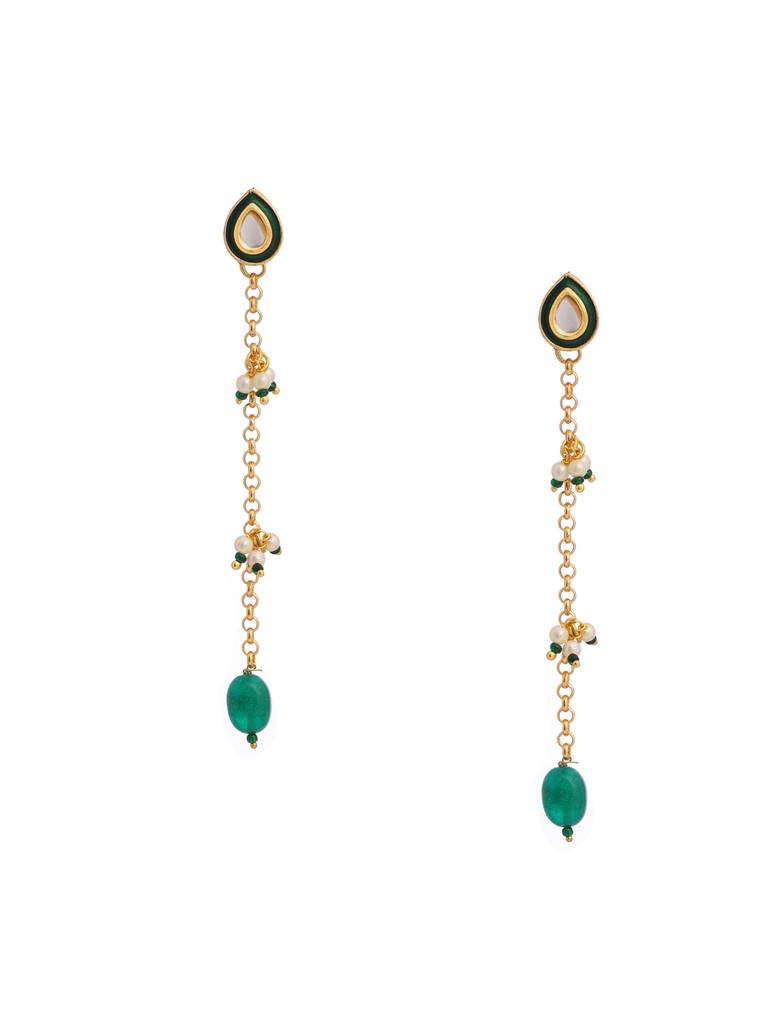 Long Kundan Dangler Earrings : RRAUG25-33