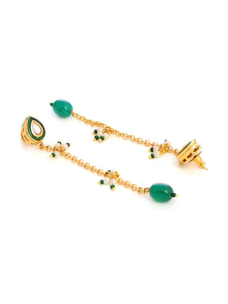 Long Kundan Dangler Earrings : RRAUG25-33