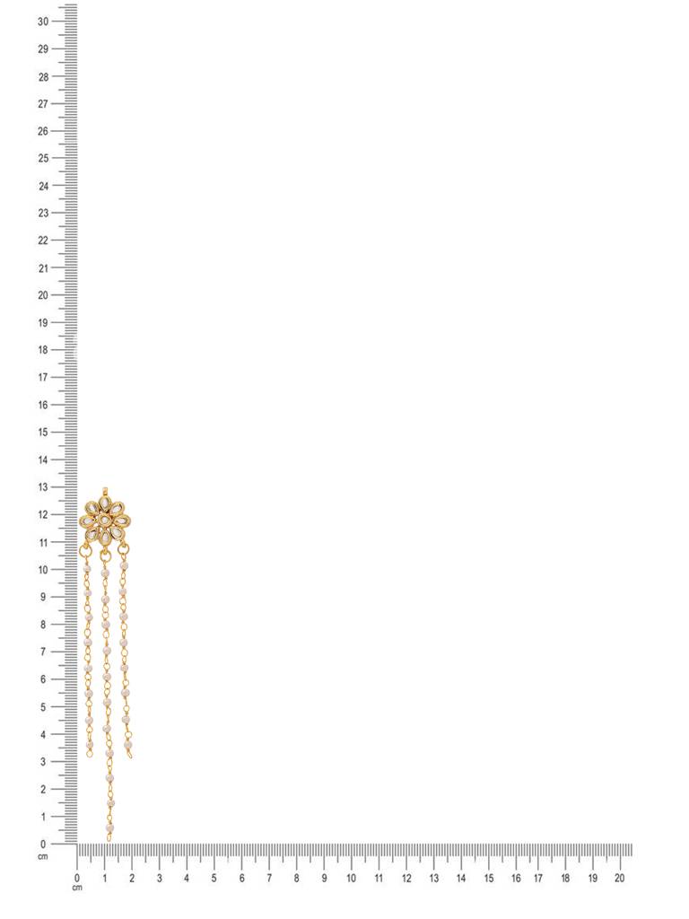 Long Kundan & Pearl Dangler Earrings : RRAUG25-34