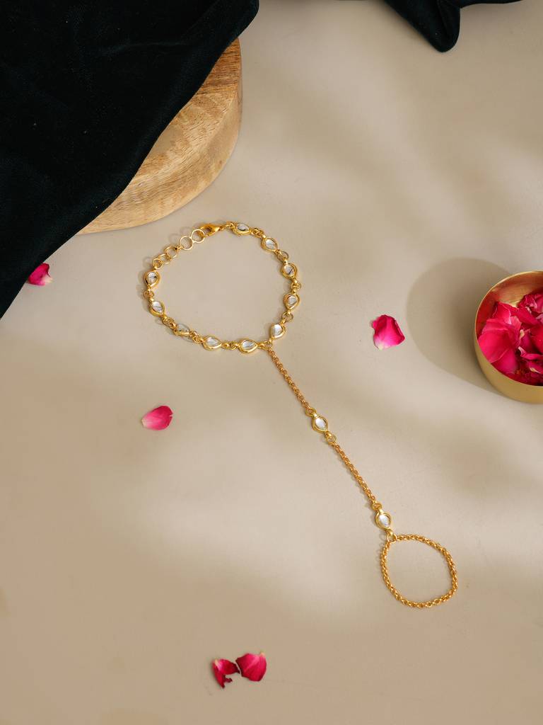 Kundan & Gold Haath Phool : RRAUG25-37