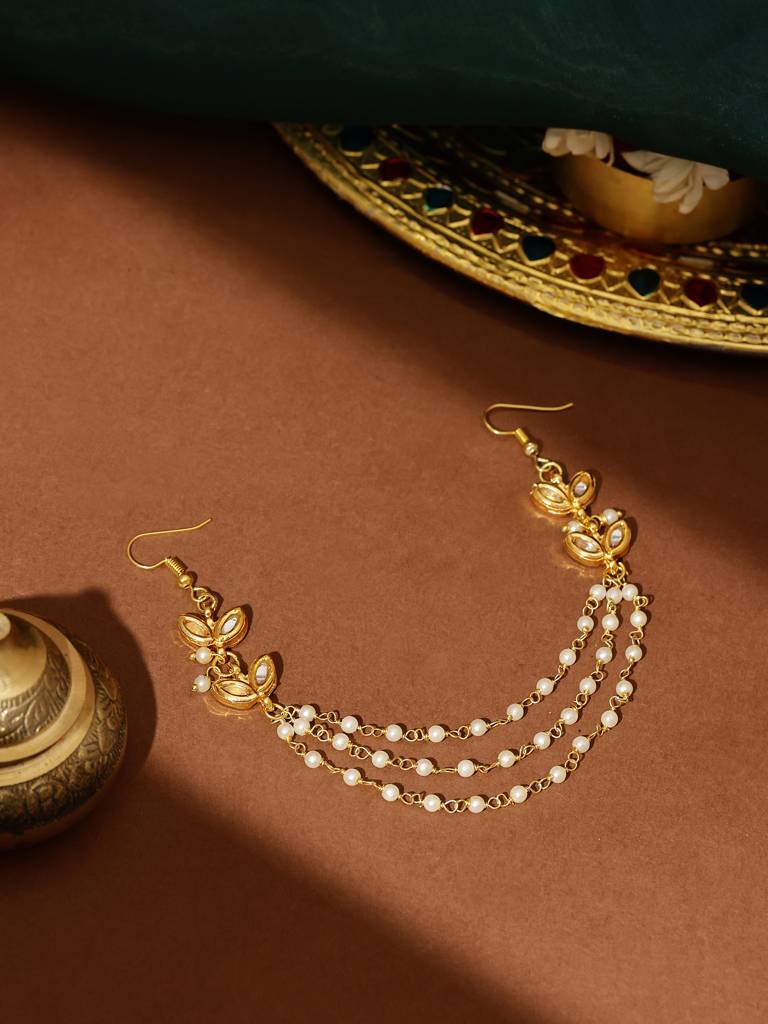 Kundan And Pearl Hair Jewelry : RRAUG25-50
