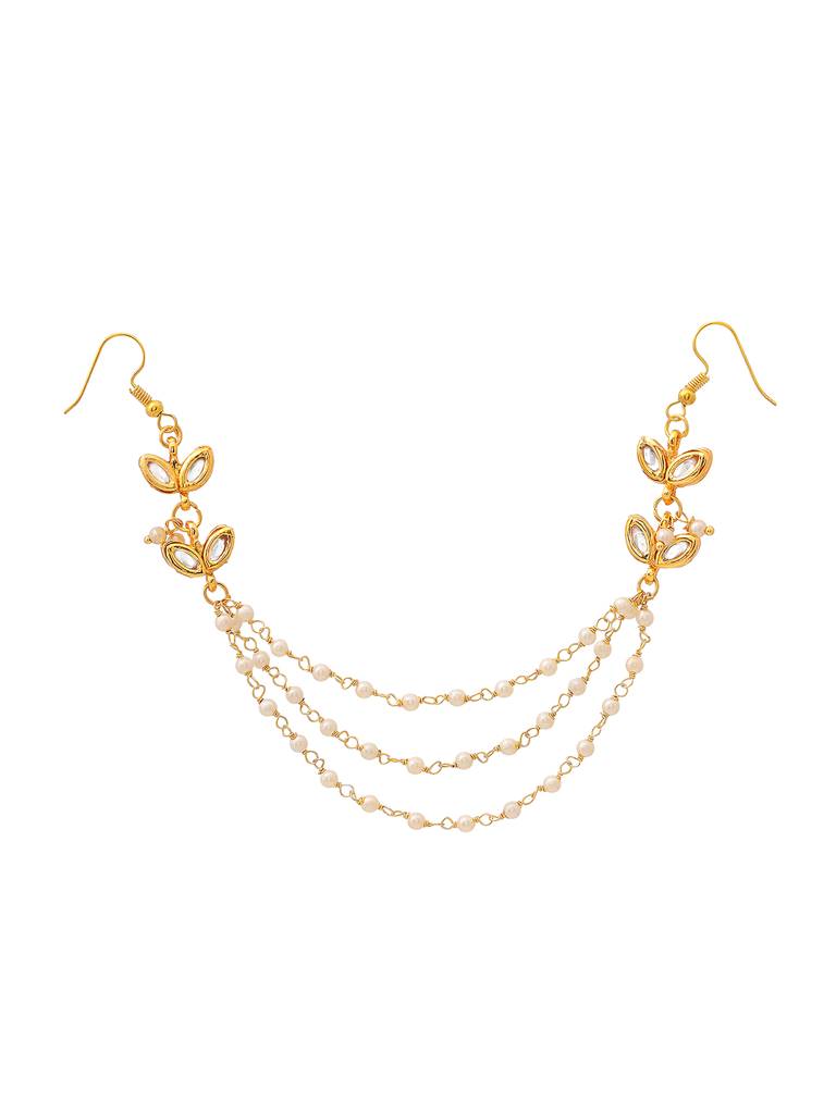 Kundan And Pearl Hair Jewelry : RRAUG25-50