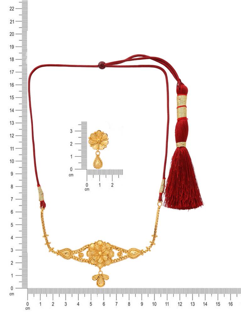 Golden Traditional Choker With Studs : RRAUG25-72