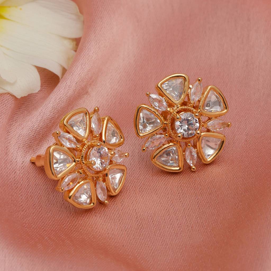 Round Kundan Studs : RRFEB24-11