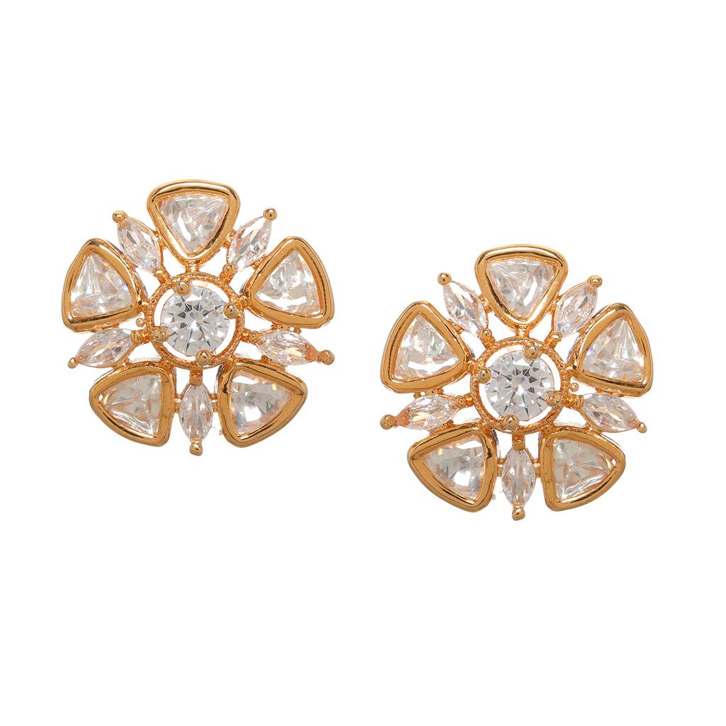 Round Kundan Studs : RRFEB24-11