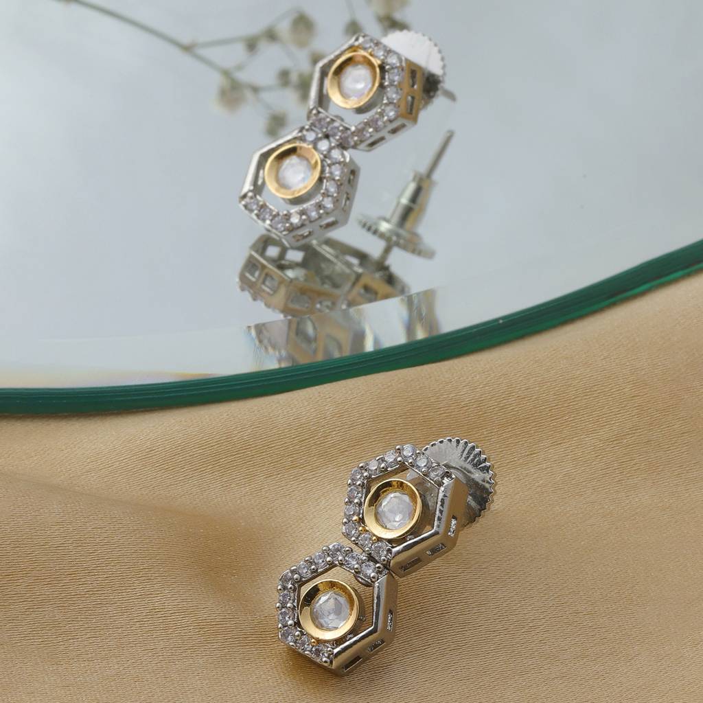 Duet Silver And Gold Earrings : RRFEB24-18