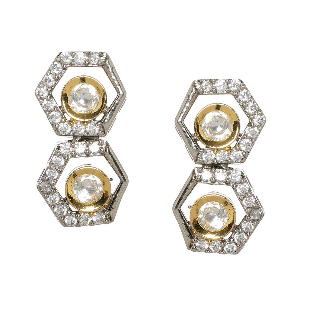 Duet Silver And Gold Earrings : RRFEB24-18