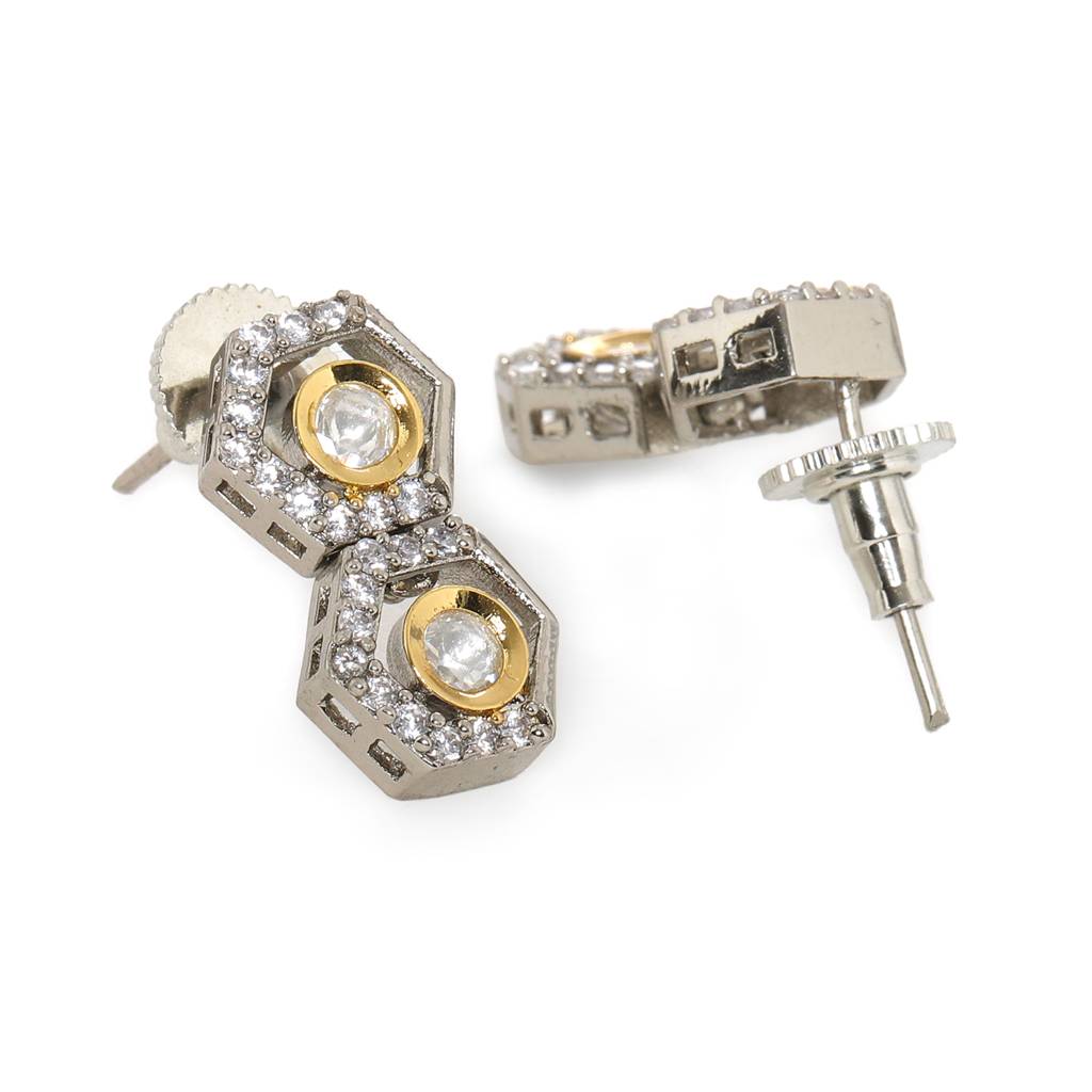 Duet Silver And Gold Earrings : RRFEB24-18