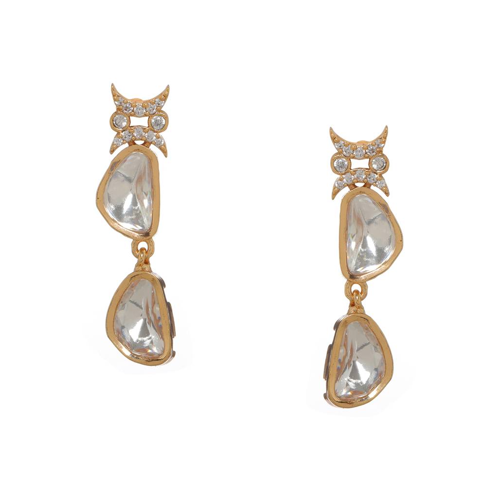 Ambi Diamond And Gold Earrings : RRFEB24-1