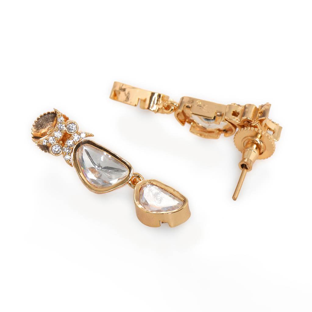 Ambi Diamond And Gold Earrings : RRFEB24-1