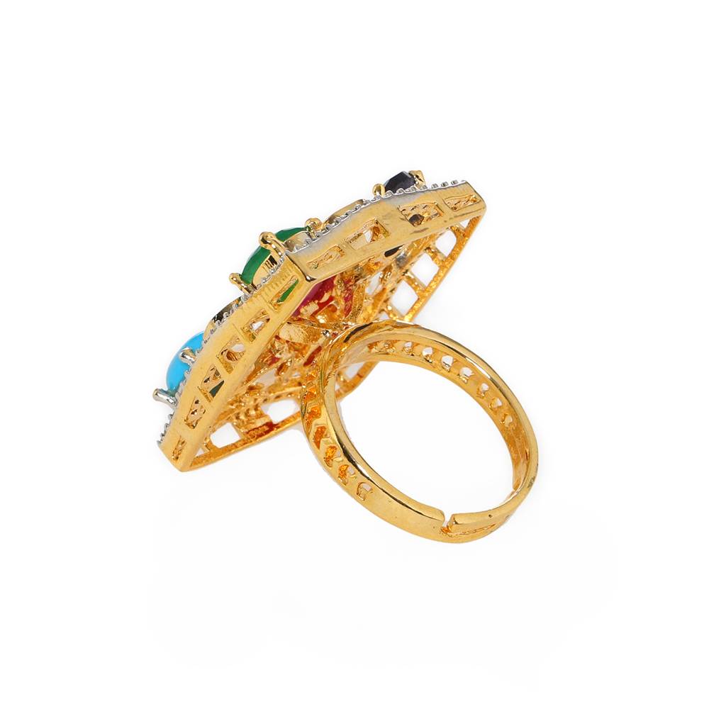 Navratan Kundan Ring : RRFEB24-23