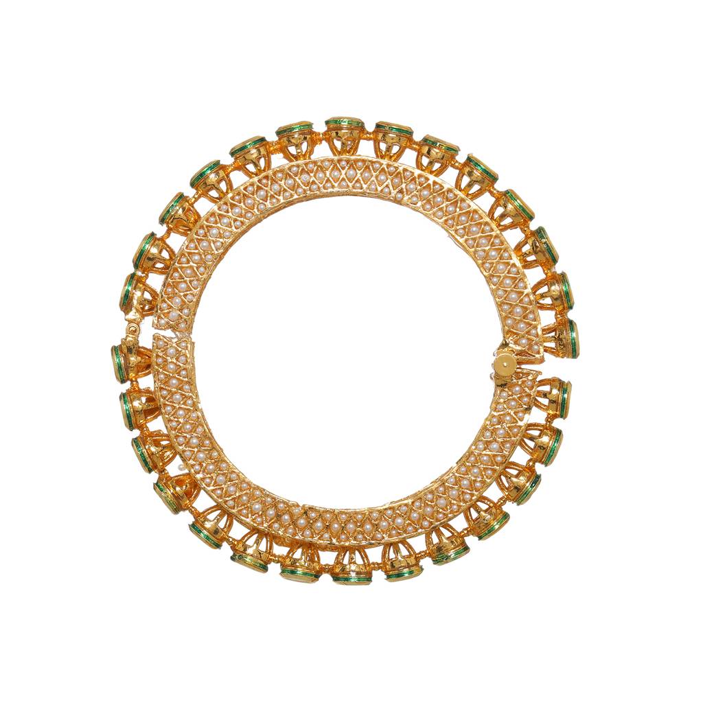 Kundan And Pearl Studded Bangle : RRFEB24-26