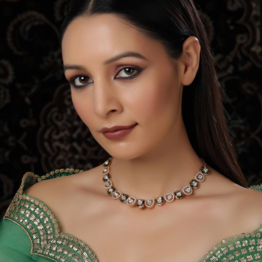 Kundan And Daimond Neckpiece : RRFEB24-30