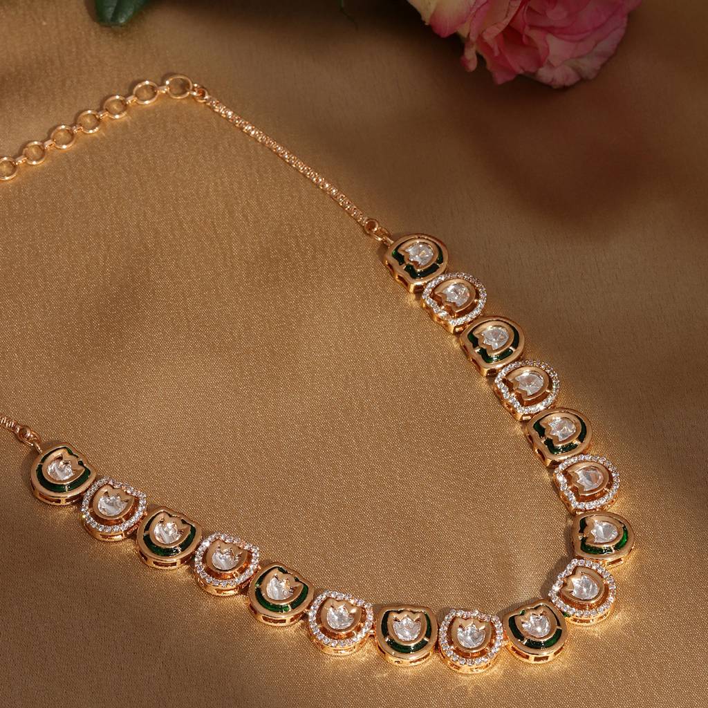 Kundan And Daimond Neckpiece : RRFEB24-30