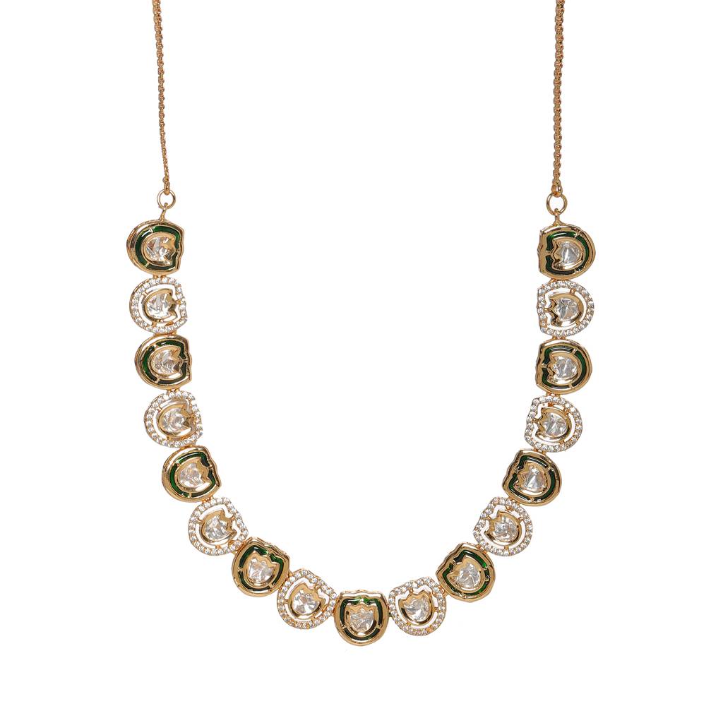 Kundan And Daimond Neckpiece : RRFEB24-30