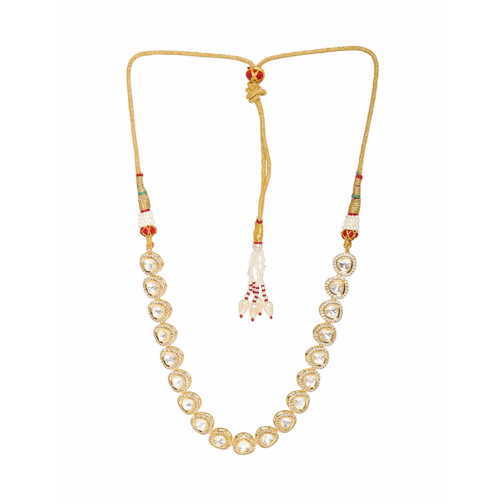 Kundan And Daimond Neckpiece In Brass : RRFEB24-32