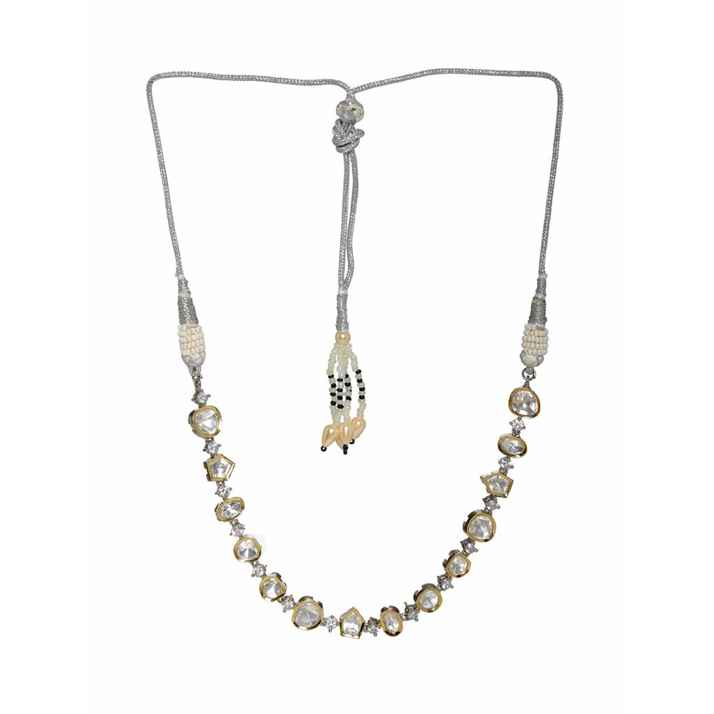 Kundan And Diamond Neckpiece : RRFEB24-44