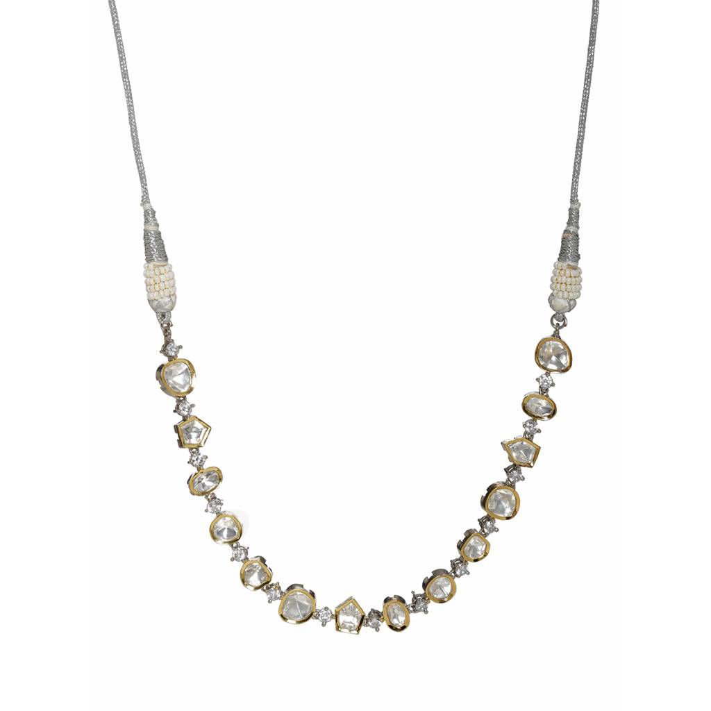 Kundan And Diamond Neckpiece : RRFEB24-44
