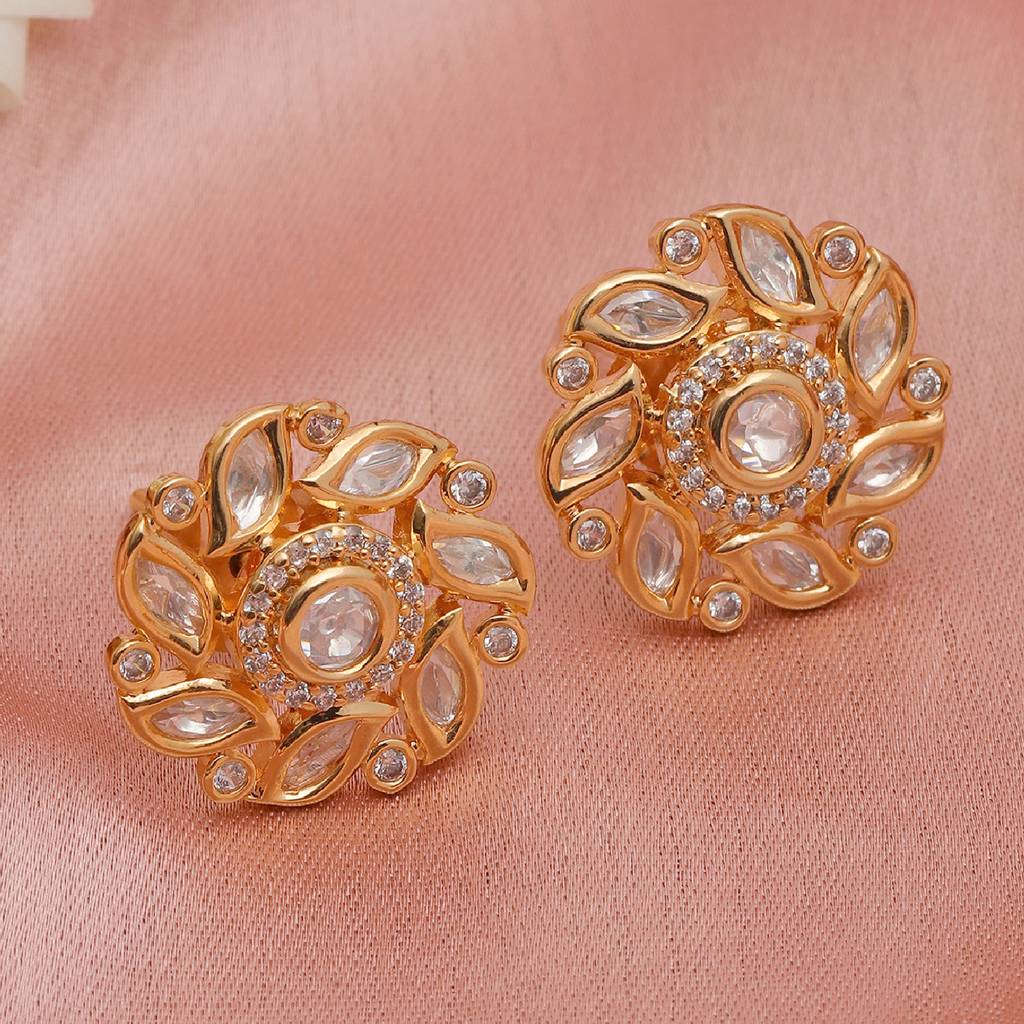 Round Crystal & Kundan Studs : RRFEB24-9