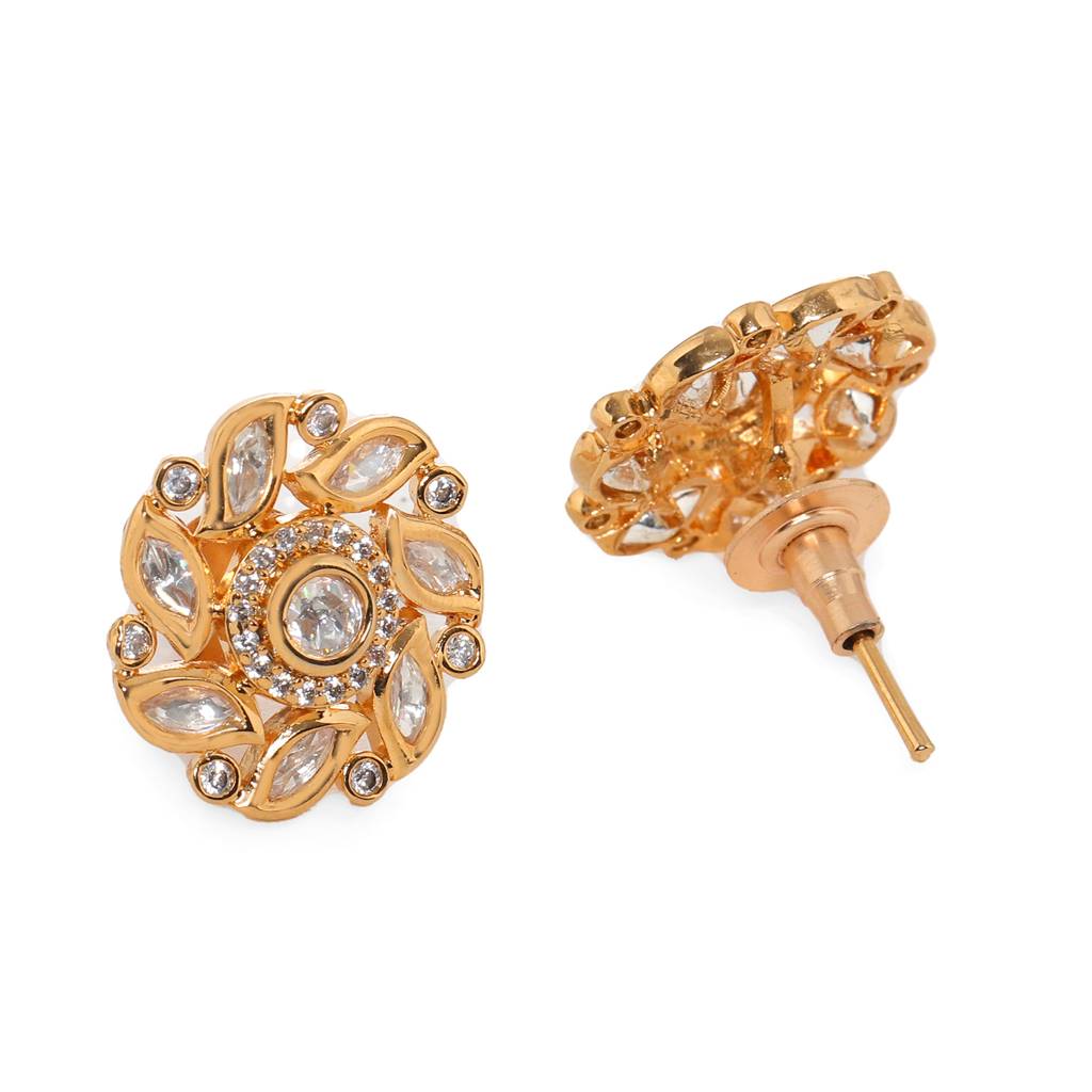 Round Crystal & Kundan Studs : RRFEB24-9